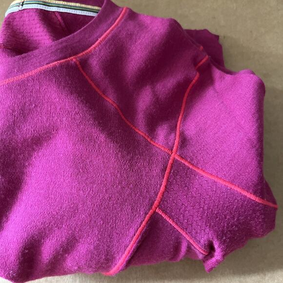 Smartwool Merino Base Layer Top Womens XS Pink Long Sleeve Crewneck - Picture 12 of 12